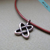 Celtic Pendant for Men - Brown Leather Necklace