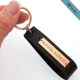 Cool Mens Gift Idea - Latitude Longitude GPS Leather Keychain