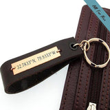 Cool Mens Gift Idea - Latitude Longitude GPS Leather Keychain