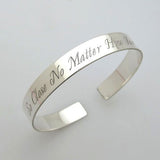 Custom ID Silver Bracelet for Men, Gift idea for Him