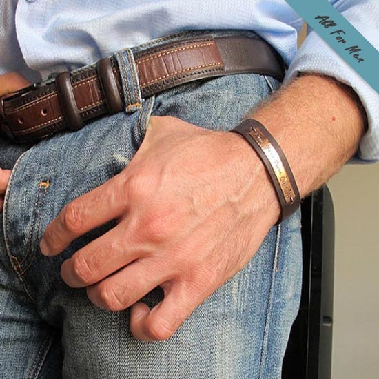Custom Leather Bracelet for Men