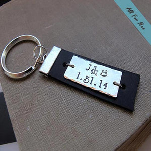 Personalized Gifts Accessories for Men - Mens Custom Leather Key