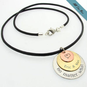 Personalized Husband Gift Idea - Custom Leather Necklace for Men