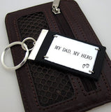 Personalized Leather Keychain, Gift idea for Father