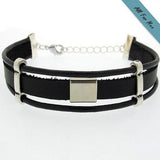 Elegant Leather Bracelet for Men in Brown and Black colors