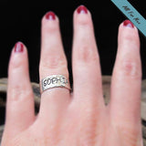 Engraved Date Ring - Personalized Mens Band