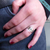 Engraved Date Ring - Personalized Mens Band