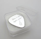 Engraved Guitar Pick Keychain, Mens Accessory and Gift Idea