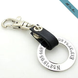 leather Coordinate Keychain 