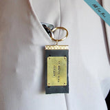 Gold Personalized Leather Keychain - Gift For Men