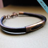 Gorgeous Mens Leather Bracelet - Adjustable Wristband