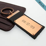 Custom Handmade Leather Keychain - Date Key Chain