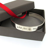 Handwriting bracelet for him, Remembered mens gifts