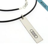 Two Infinity Pendant Necklace for Men. Custom Leather Choker