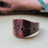 Initial Engraved Ring for Men