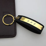 Initials Engraving Leather Keychain, Customized Accessory