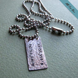 Latitude Longitude Necklace for Men - GPS Coordinates Pendant