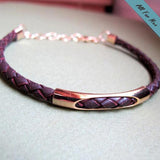 Leather Brown Braided Bracelet for Men