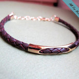 Leather Brown Braided Bracelet for Men