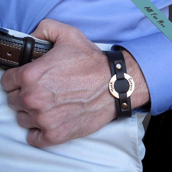 Mens Expensive Bracelets Luxury Leather Bracelets With Engraving