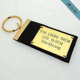 Personalized Mens Accessories - Luxury Leather Key Chain