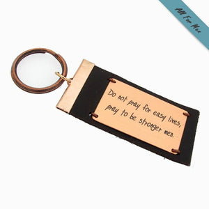 Personalized Mens Accessories - Luxury Leather Key Chain