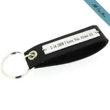 Luxury Leather Keychain - Personalized Mens Key Chain