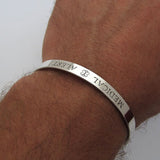 Medical Alert Bracelet, Custom Silver Bracelet for Him