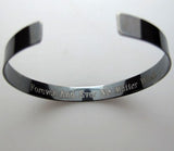 Memorial Black Silver Bracelet, Mens Accessory