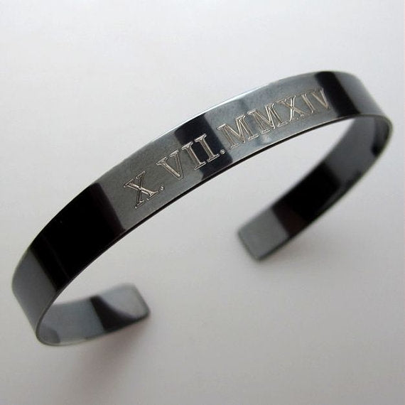Memorial Black Silver Bracelet, Mens Accessory