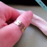 Secret Message Engraved Ring - Personalized Mens Band