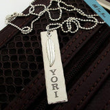 Personalized Nameplate Necklace with Feather