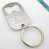 Personalized Bottle Opener Keychain for Men
