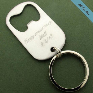 Personalized Bottle Opener Keychain for Men
