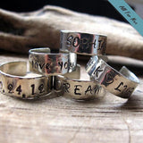 Personalized Copper Ring - Unisex Adjustable Band