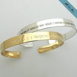 Personalized Gold Cuff Bracelet - Anniversary Gift for Men