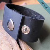 Personalized Leather Cuff Bracelet for Men - Quote Engraved Men