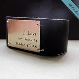 Personalized Leather Cuff Bracelet for Men - Quote Engraved Men