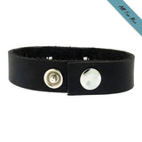 Mens Engraved Bracelets - Personalized Leather Cuff for Men