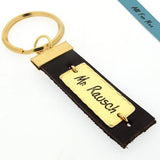 Personal gifts for men - Personalized Leather Keychain