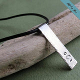 Personalized Leather Mens Necklace