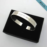 Personalized Mens Cuff Bracelet - Sterling Silver Engraved Mens
