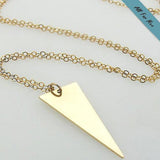 Gold Triangle Pendant Necklace for Men - Personalized Mens Gift