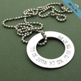 Personalized Mens Necklace - Customized Pendant for Men