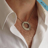 Personalized Mens Necklace - Customized Pendant for Men