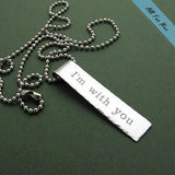 Personalized Rectangular Pendant Mens Necklace