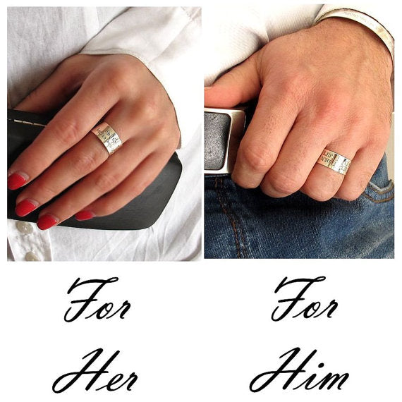 Custom Couples Silver Name Ring, 2 Names with a Heart – Namecoins