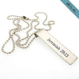 Protection Mens Necklace - Custom Engraved Pendant