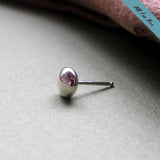 Round Black Stud Earring for Men - Mens Jewelry