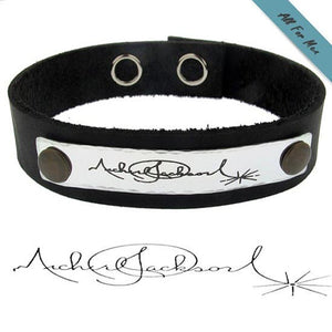 Signature Engraved Bracelet - Custom Handwriing Leather Cuff